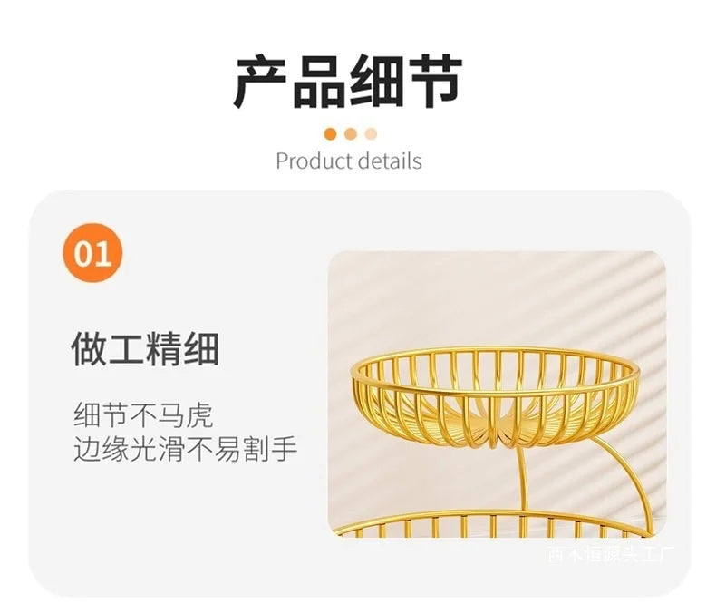 Multi-Layer Solid Wood Fruit Bowl Large Capacity Tabletop Snack Tray Organizer For Living Room Coffee Table Kitchen Decor