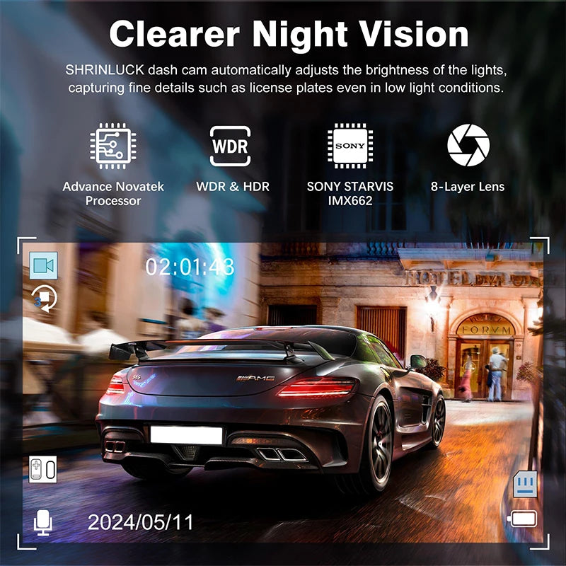 3 Cameras Car DVR Wifi 1080P Inside Vehicle Dash Cam Three Way Camera DVRs Recorder Video Registrator Mini Dashcam Camcorder