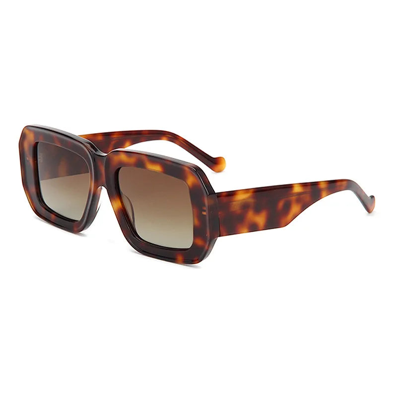 Fashion Brand Designer Sunglasses for Women Acetate Square Sun Glasses Large Frame Outdoor Travel Protection Men UV400 Eyewear