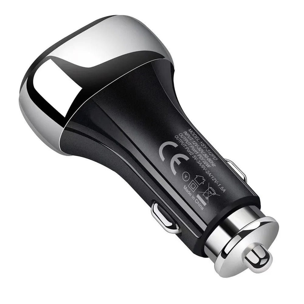 High Quality 3.1A Dual USB Car Charger 2 Port LCD Display Voltmeter 12-24V Cigarette Lighter Socket Car Charger Adapter