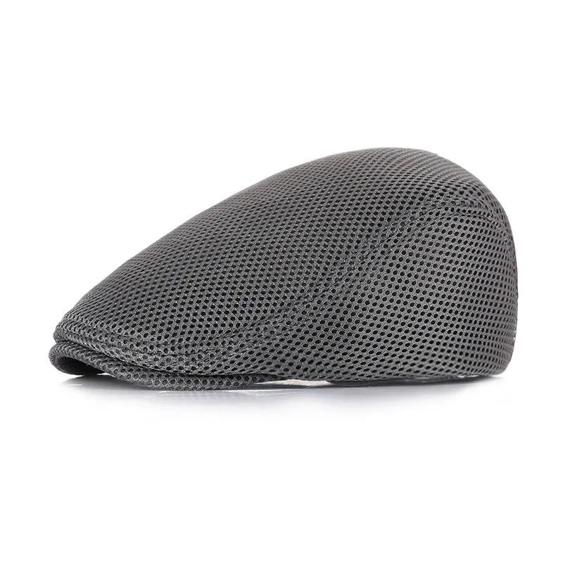 Breathable Mesh Hollow Berets Hat For Men Convenient Spring Summer Beret Quick-drying Newsboy Cap Retro Sun Hats Painter Caps