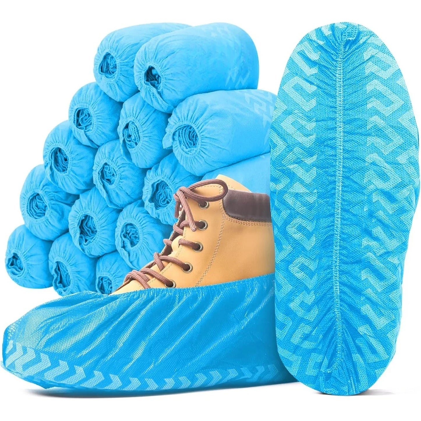 Shoe Covers Disposable Non-Slip Non-Woven Fabric Boot Covers for Indoors Breathable Slip Resistant Durable Boot&Shoes Cover