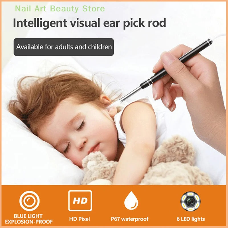 1Set Smart Visual Earpick Endoscope Spoon Ear Cleaner Camera Otoscope Ear Wax Remover Earwax Removal Tool
