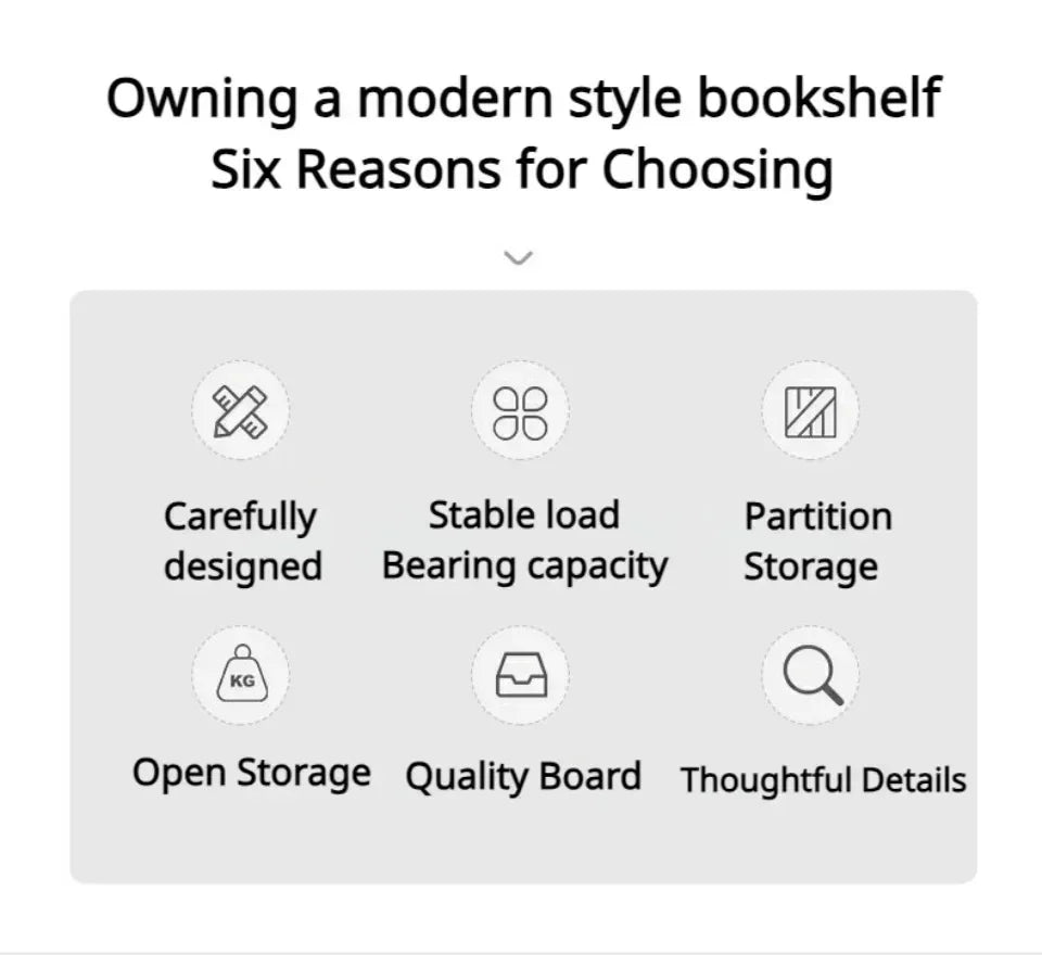 Multi-Level Bookshelf Floor Standing Storage Racks Office Display High Load-bearing Space Saving Stable and Durable Bookshelf