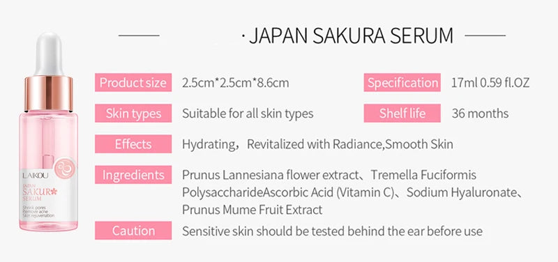 LAIKOU Sakura Facial Cleansing Skincare Set Moisturize Beauty Health Eye Mask Lip Mask Korean Facial Care Products Kit