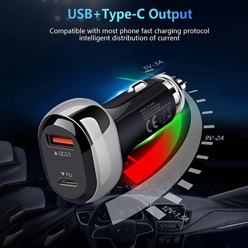 High Quality 3.1A Dual USB Car Charger 2 Port LCD Display Voltmeter 12-24V Cigarette Lighter Socket Car Charger Adapter