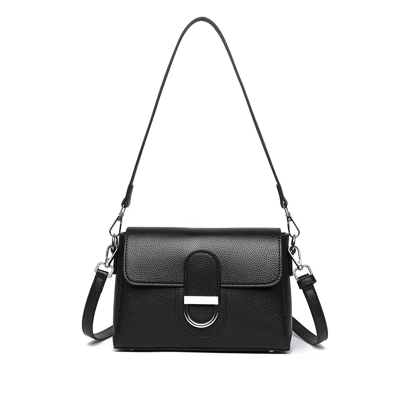 Luxury Brand Genuine Leather Handbag Women Fashion High Quality Solid color Cow Leather Shoulder Crossbody Bag Female Tote Bags