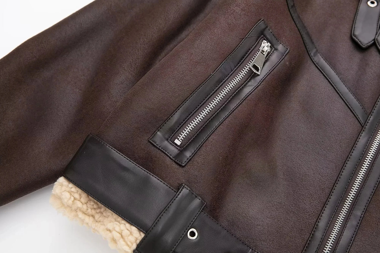 Winter Women's Belted Short Jacket Windbreaker Coat Fashion Retro Warm Thickened Long Sleeve Zipper Mujer Roupa Street