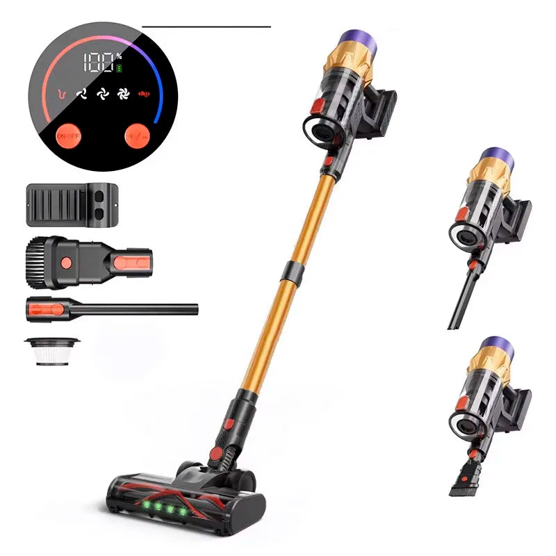 IDEACH V18 550W 50kPa Handheld Wireless Vacuum Cleaner with Touch Display Detachable Battery 40mins Electric Broom for Home,Car