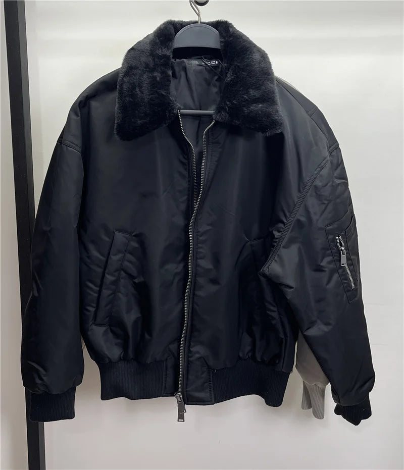 8281/657 Winter fur  collar for men's thick cottont jacket 8281657 winter jacket  coats