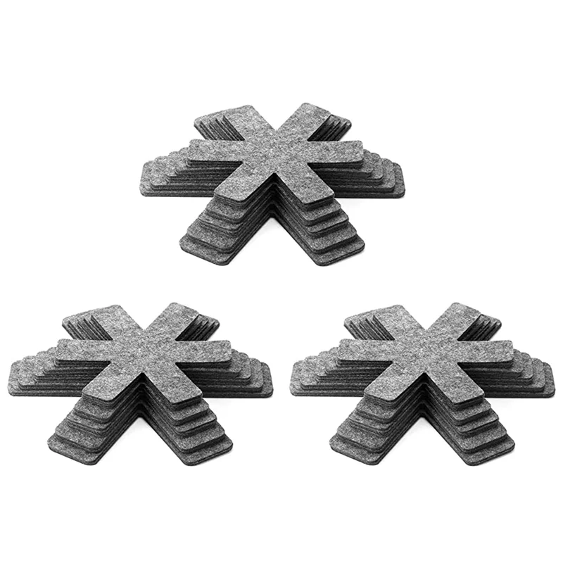 AT21-60 Pot Pan Protectors, 5 Sizes Of Gray Felt Pan And Pan Separator Pads, Non-Slip Pan Divider Pads