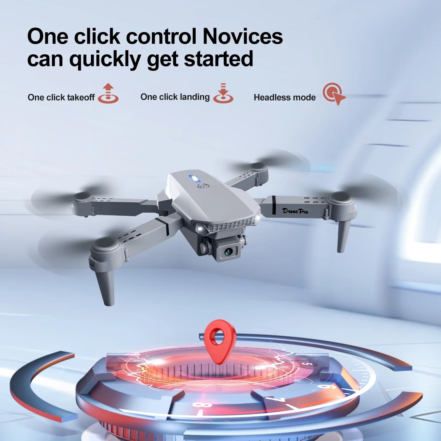 Newest E88 E99D Screen-controlled Lighting Mini Drone 4K 2 Camera Optical Flow Remote Control Aircraft Mavic Air 2