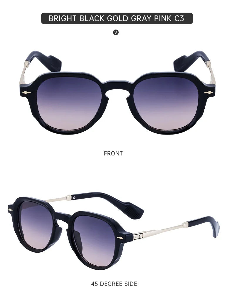 Retro Style Rectangular Frame Sunglasses Luxurious Outdoor Street Photography Sunscreen Glasses Fishing Driving