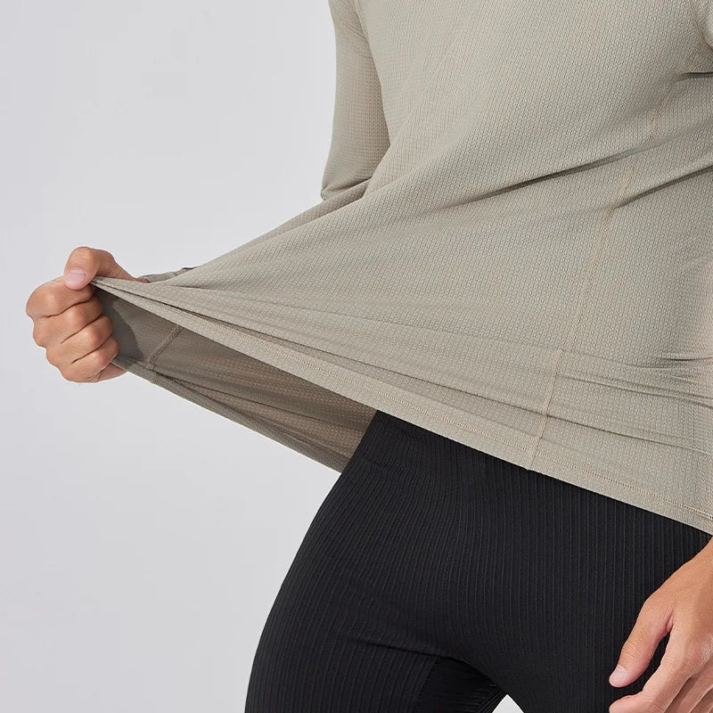 Men's Quick-Dry Breathable Long Sleeve T-Shirt Spring Autumn Thin Workout Top Outdoor Fitness Running Training Thumbhole Cuffs