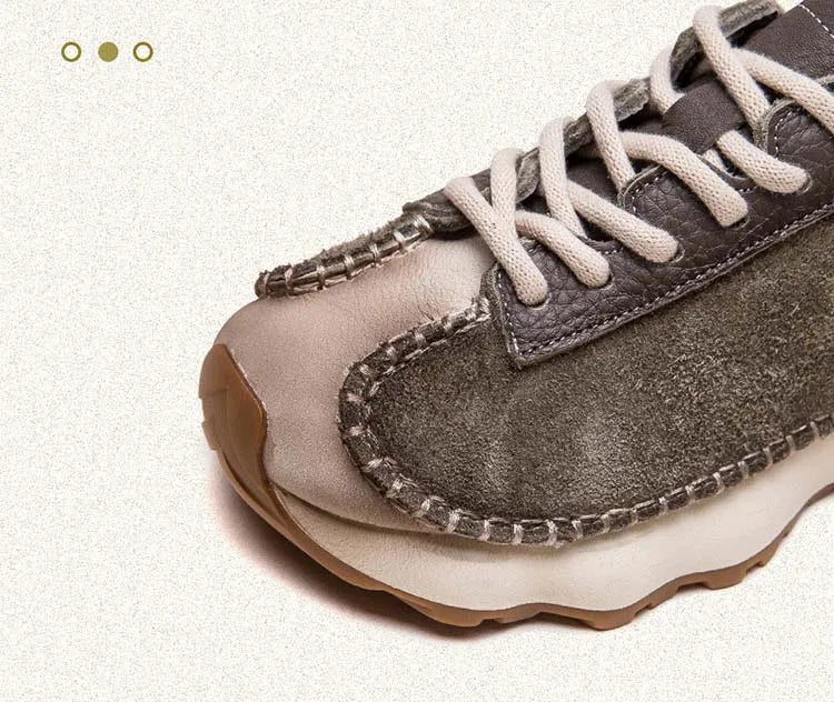 Koznoy 3cm Suede Cow Genuine Leather Mixed Color Preppy Girl Vulcanize Platform Wedge Summer Ladies Spring Autumn Comfy Fashion
