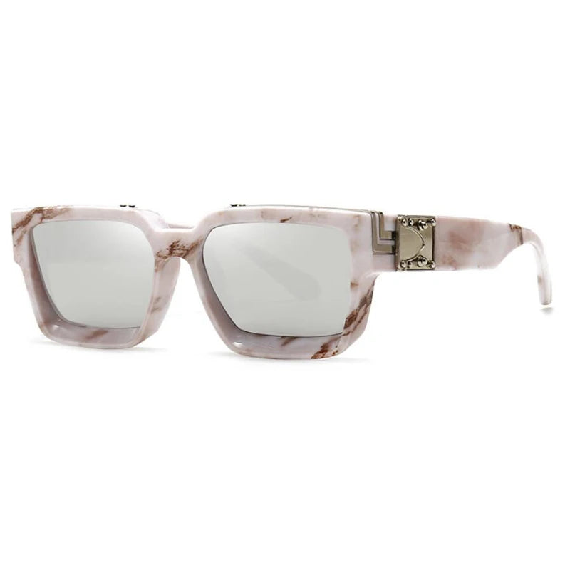 2024 Brand Rectangle Sunglasses Women Men Shades Retro Square Black Sun Glasses Eyewear Trendy Punk Eyeglasses For Male UV400
