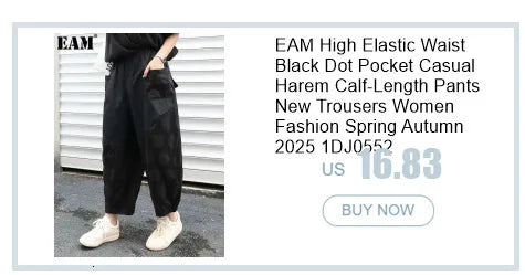 EAM Color-block Irregular Spliced High Elastic Waist A-line Mini Denim Skirt Women Fashion Tide New Spring Autumn 2026 30A3307