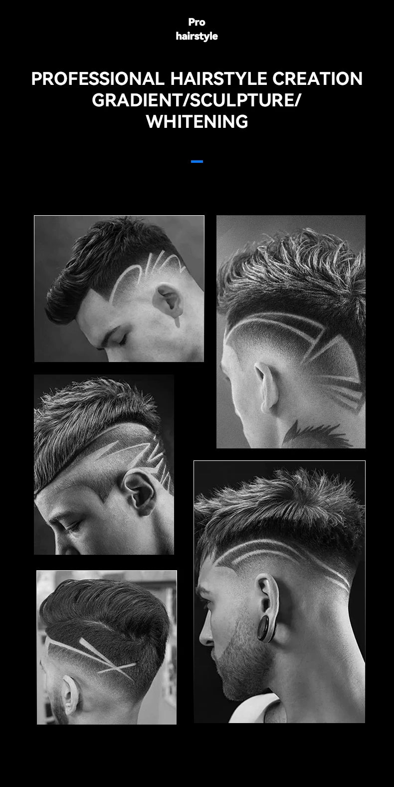 Kemei Km-2293 Barber Cordless Hair Trimmer 0mm Zero Gapped Carving Hair Clipper Professional Electric Finish Cutting Machine