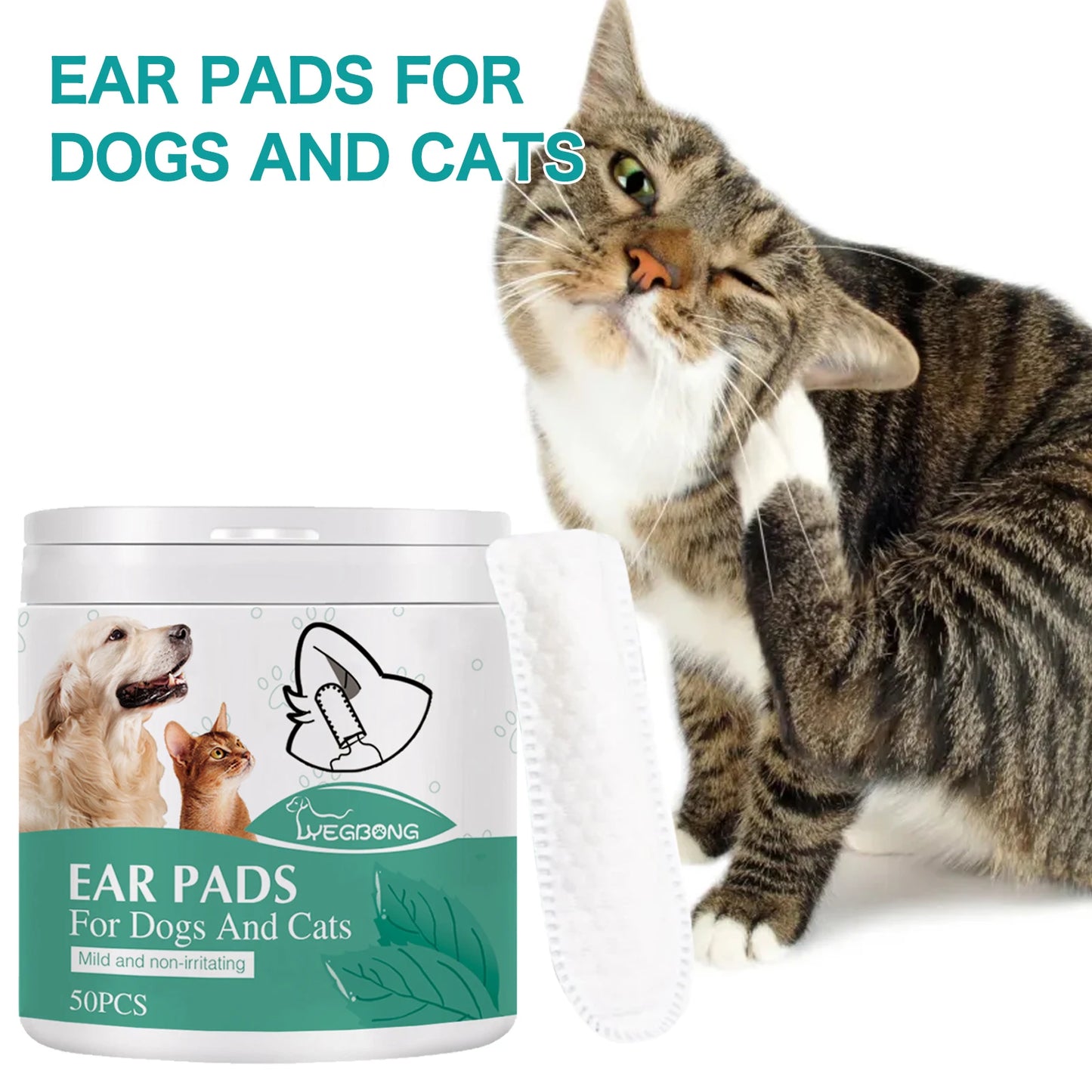 Pet Cleaning Finger Wipes Cats Dogs Remover Eye Tear Ear Mite Stains Disposable Cleaner Wipe Non-irritating Pets Beauty Products