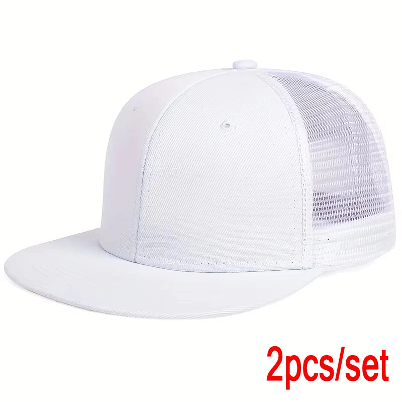 Fashion Baseball Cap Blank Mesh Camouflage Solid Color Hip Hop Hat Outdoor Sports Visor Snapback Hats Trucker Caps