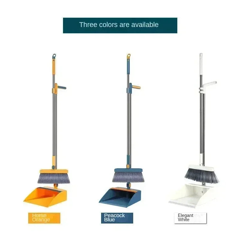 Broom Set Household  Broom Dustpan Set Brush Head Sweeping Folding Garbage Shovel Broom