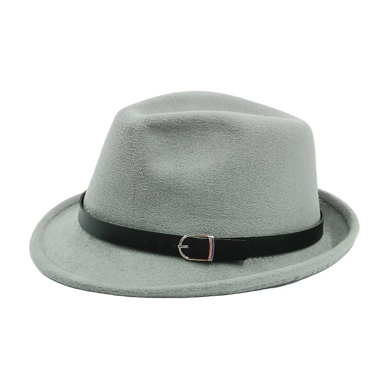 trilby hats for men solid fedora hat Curl gentleman Fashion Unisex Short Brim Autumn 2023 Winter Panama classic hat whosale
