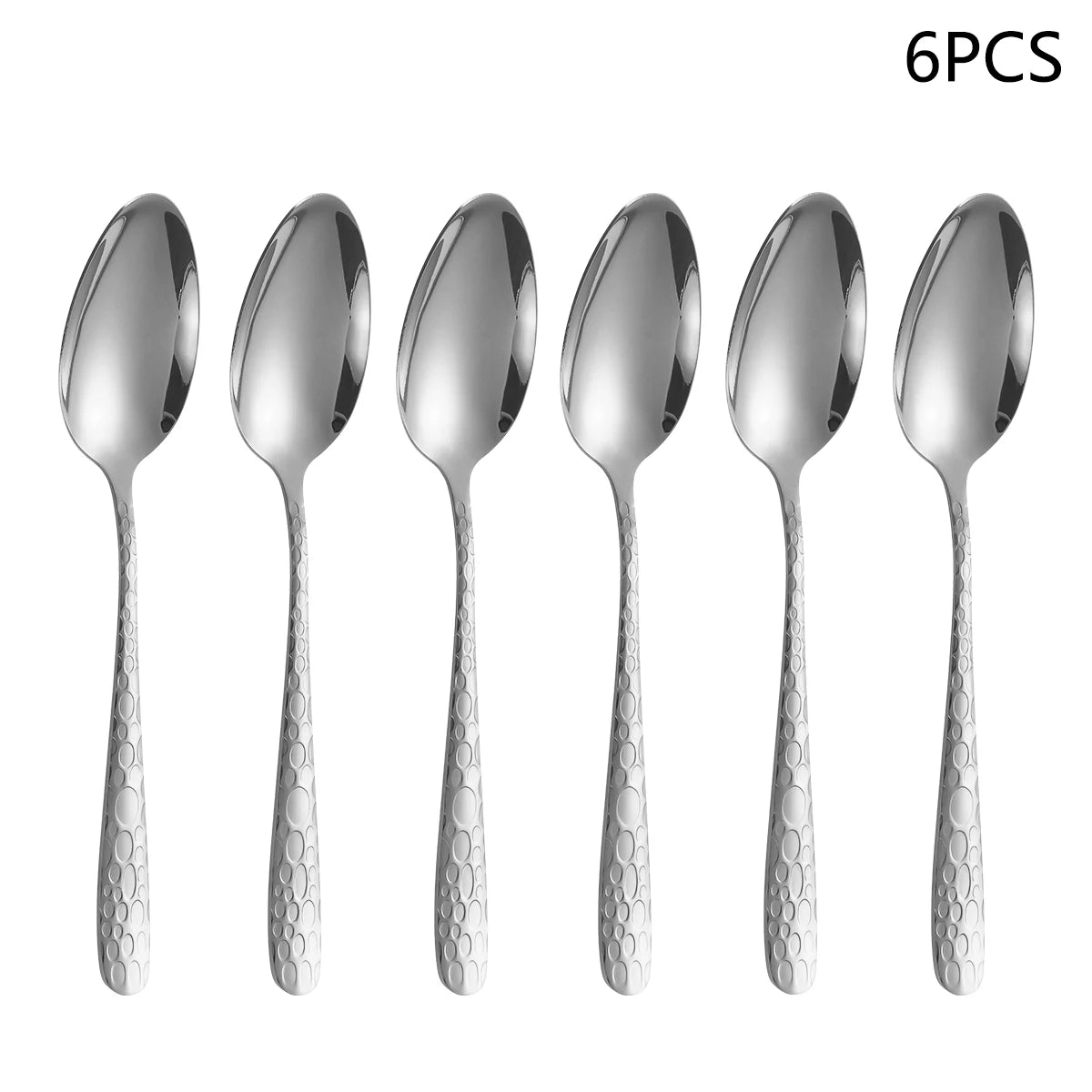 4/6/16/24pcs Silver stainless steel tableware with steak knife dinner fork soup spoon tea spoon delicate household tableware