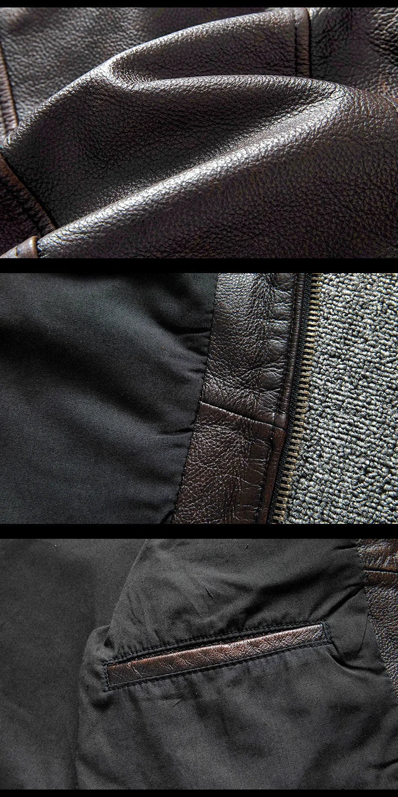 Heavy Industry M65 Hunting Cowhide Leather Jacket Men's Tooling Vintage Red Brown Genuine Leather Coats Plus Size
