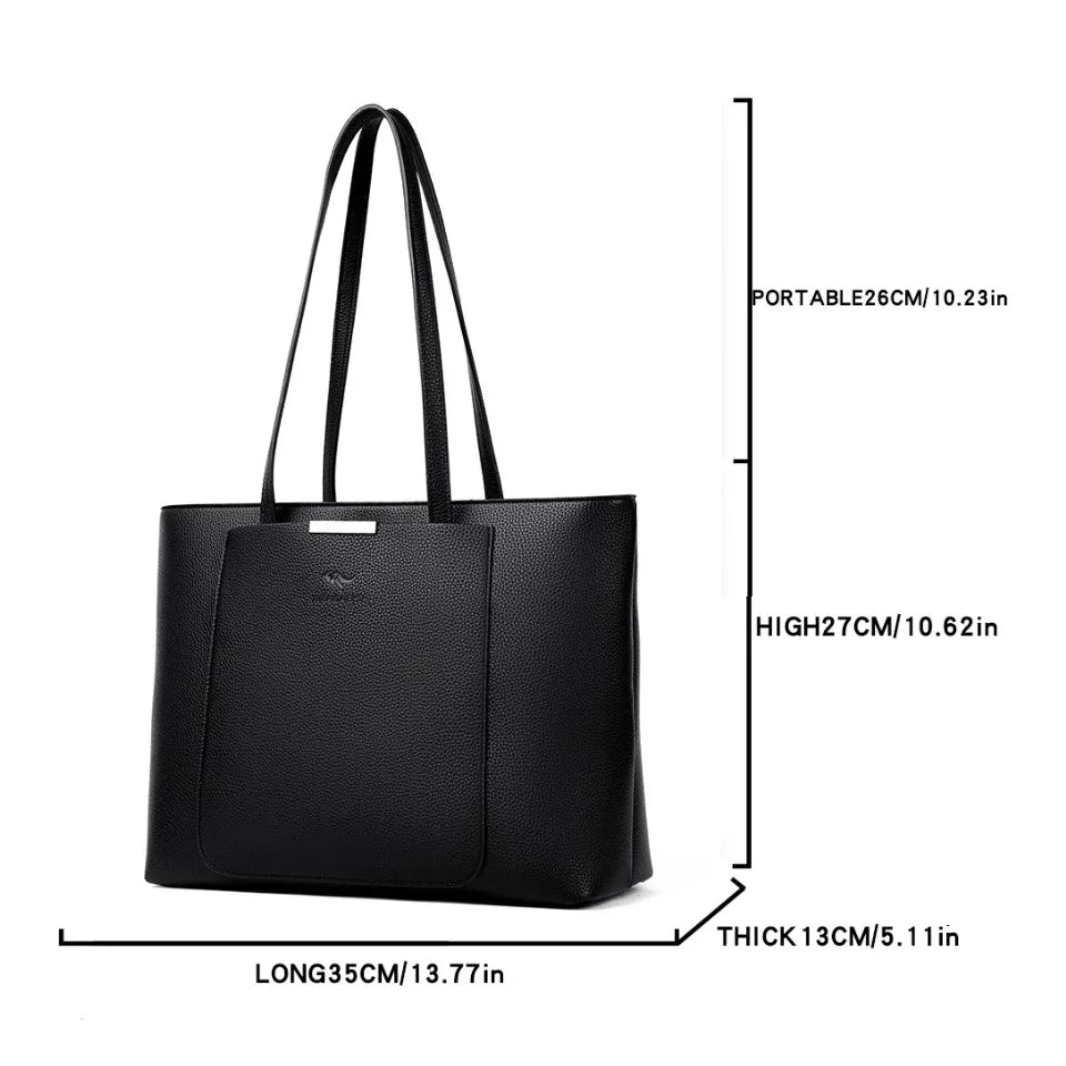 Large Capacity Women Shoulder Tote Bag Pu Leather Hand Bags for Women 2025 Designer Daily commuting Handbags HIgh Quality Sac