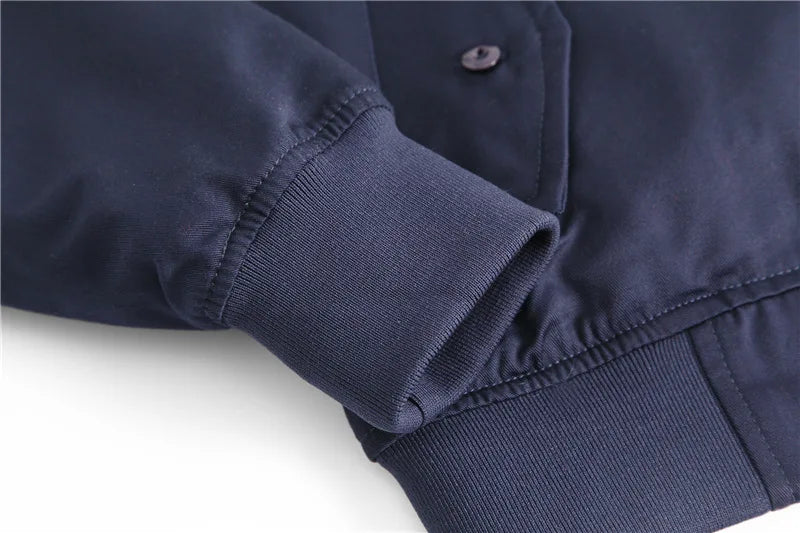 New Men's Spring Bomber Jacket Casual Outwear Turndown Collar Cotton Coats Fashion Slim Fit Business Jackets Male Clothing
