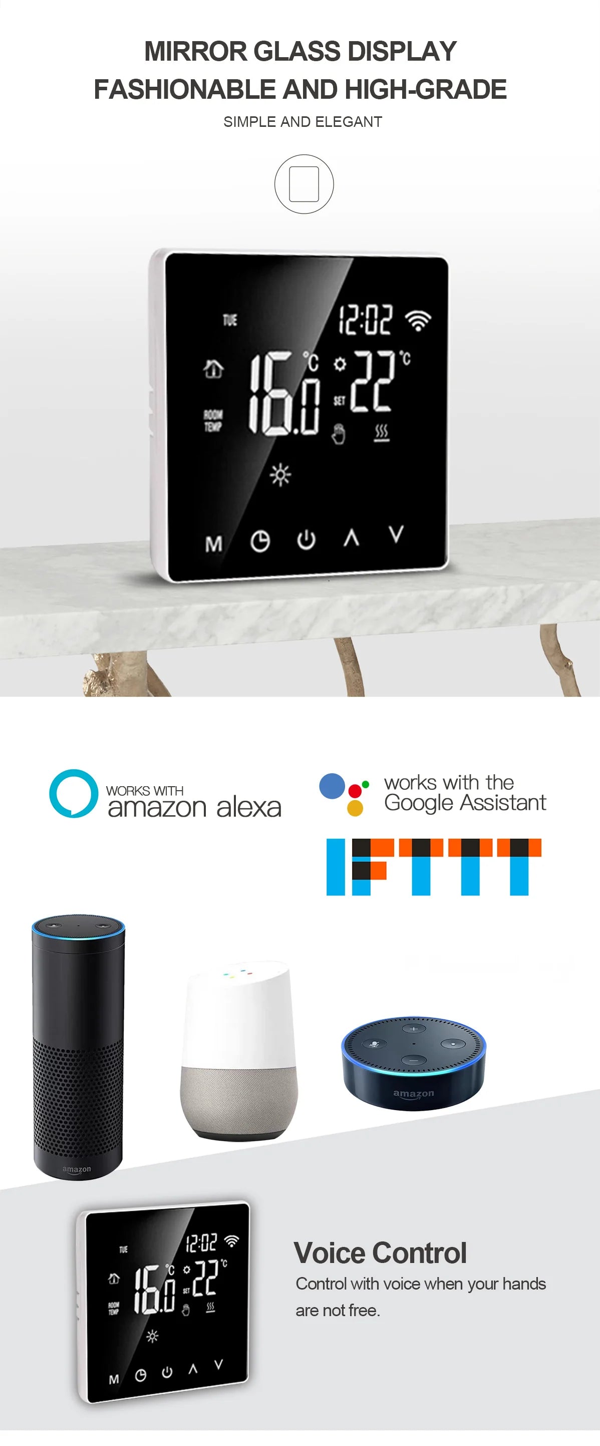 Tuya Smart Wifi Thermostat For Underfloor Heating Warm Floor Thermostat  Floor Heating Controller Temperature Controller Alexa