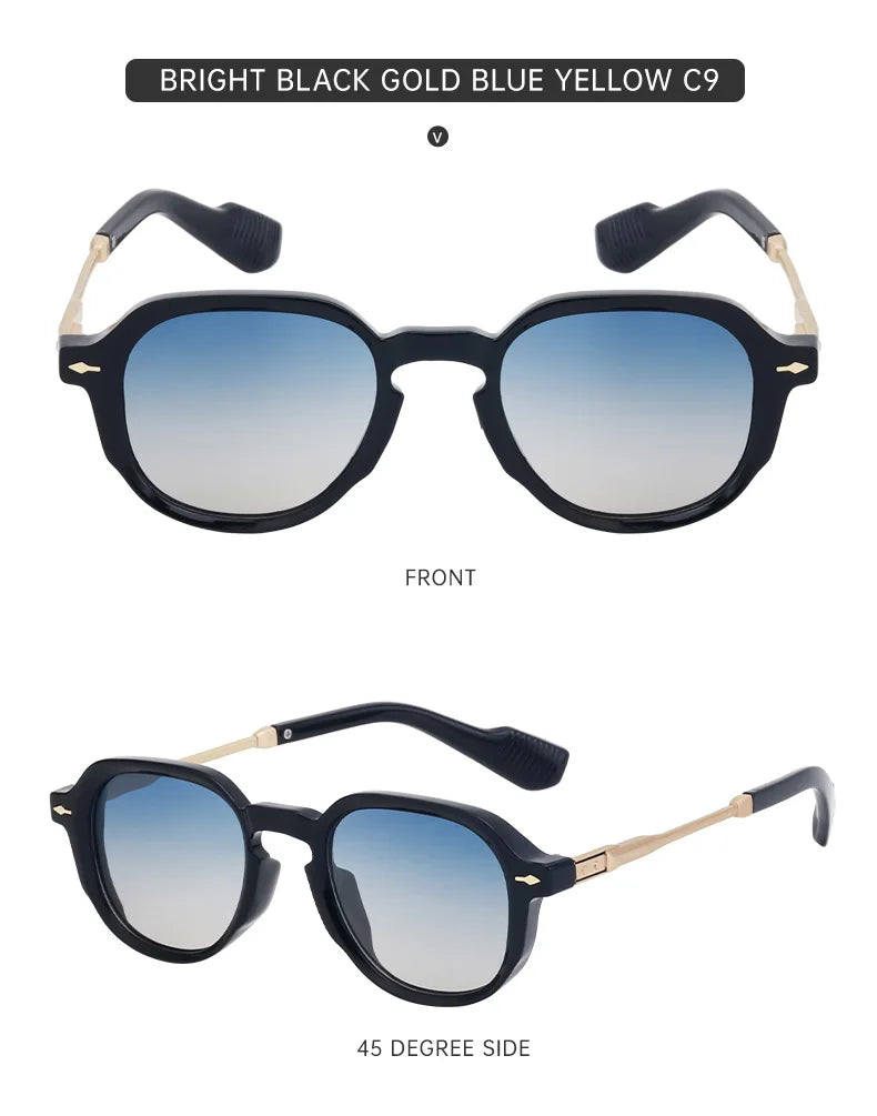 Retro Style Rectangular Frame Sunglasses Luxurious Outdoor Street Photography Sunscreen Glasses Fishing Driving