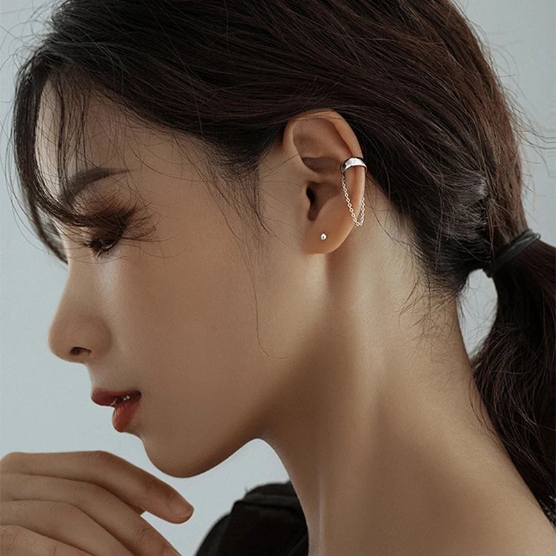 Pearl Ear Cuff Clip Earrings Non-Piercing Bone C-shaped Ear Ring Without Puncture Minimalist Earrings for Women Fashion Jewelry