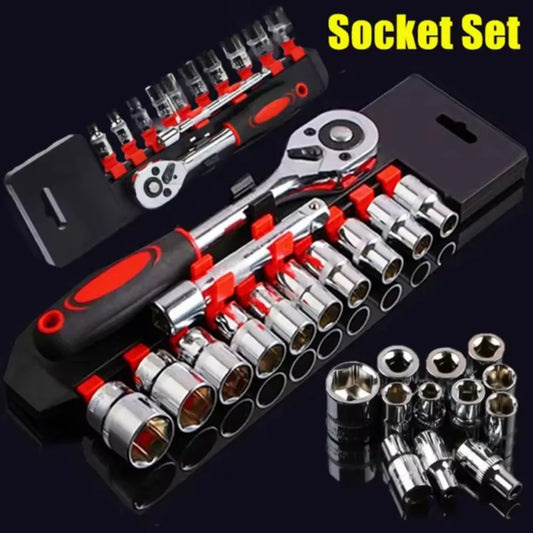 12 piece multifunctional ratchet wrench set, automotive quick maintenance socket wrench, quick ratchet wrench combination