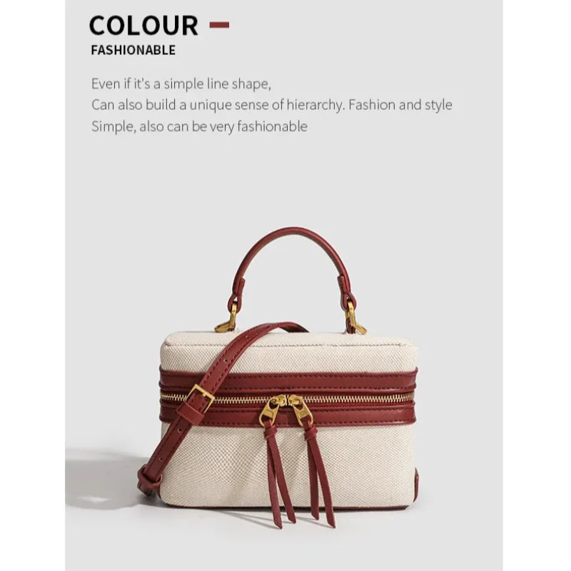 Fashion Box Women Handbags Designer Thick Canvas Shoulder Crossbody Bags Casual Spring and summer Small Purses 2025