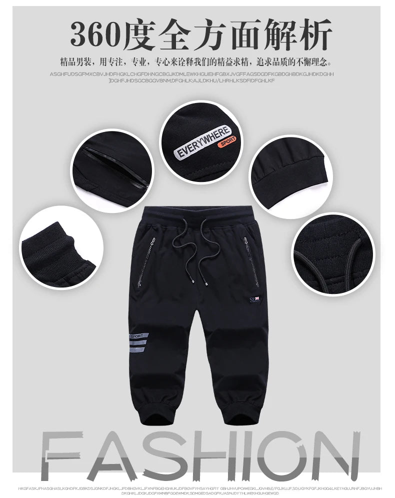 Long Three Quarter Men's Shorts Cotton Elastic Summer Bermuda Male 3/4 Calf Big Size Plus Large 6XL 7XL 8XL 9XL Cuff Below Knee