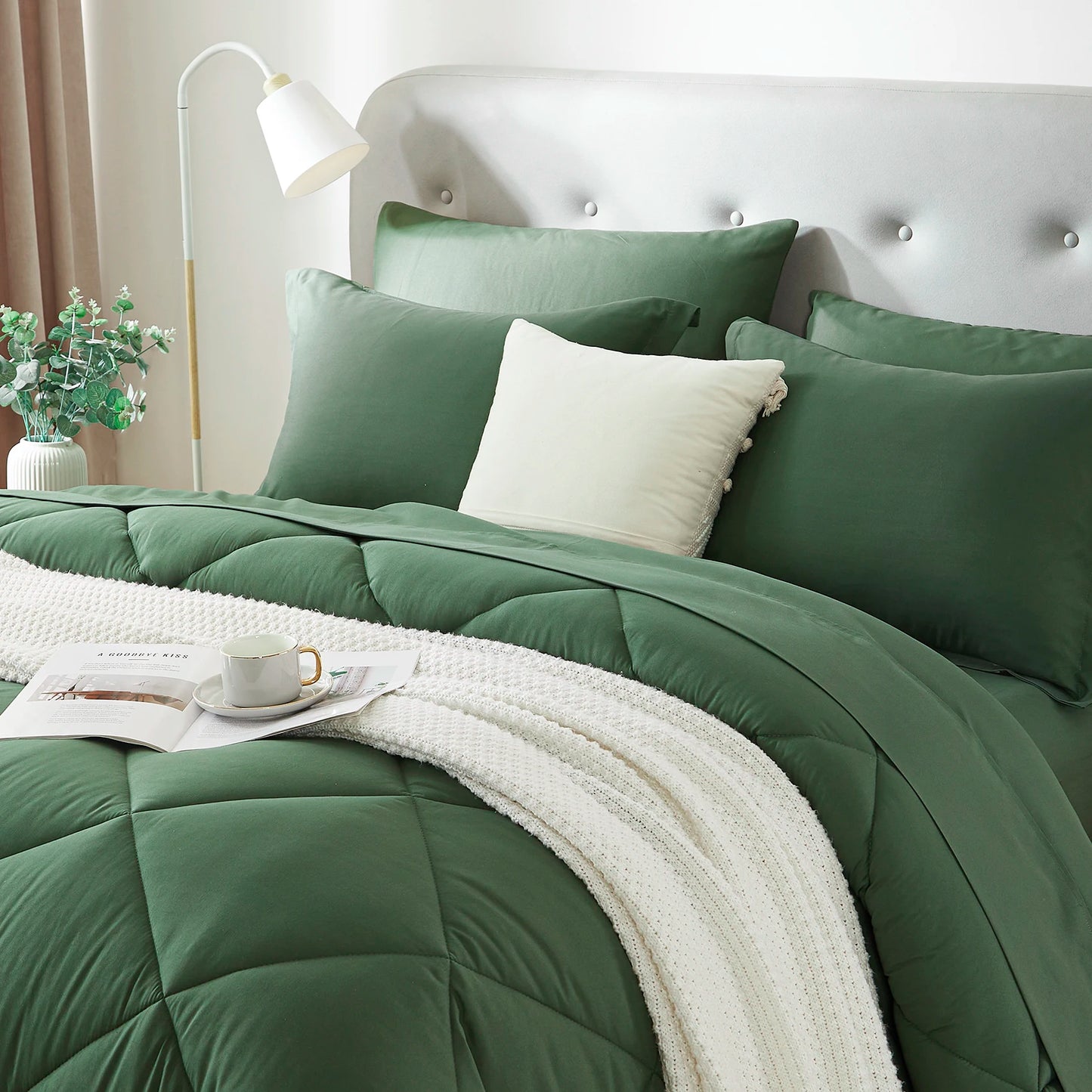 Comforter Set - 5/7 Pieces in a Bag, Bedding Sets with Comforters, Sheets, Pillowcases & PillowShams