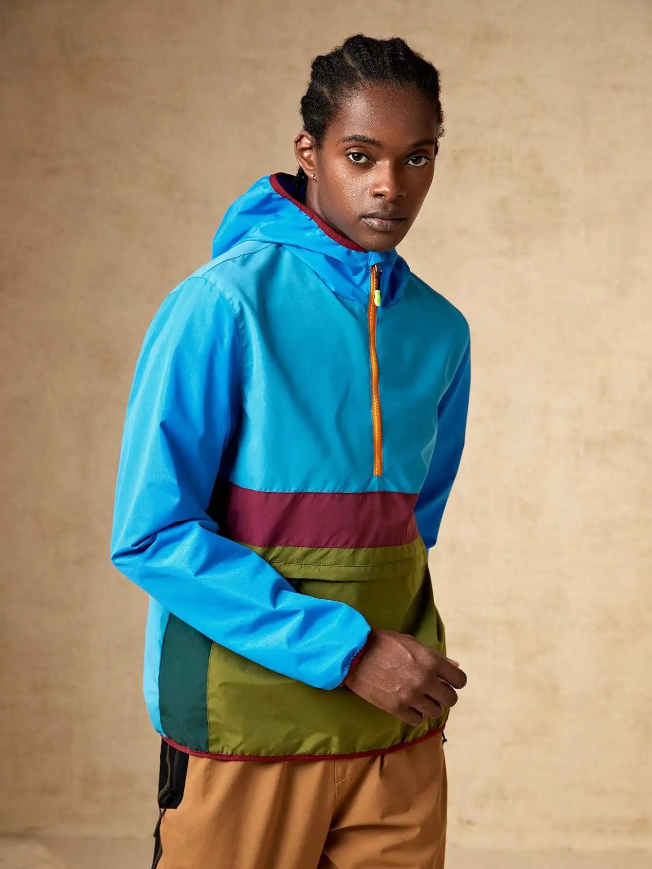 American Casual Loose Men's Jacket Thin Climbing Windproof Waterproof Outdoor Leisure Fashion Zipper Decoration Long Sleeve