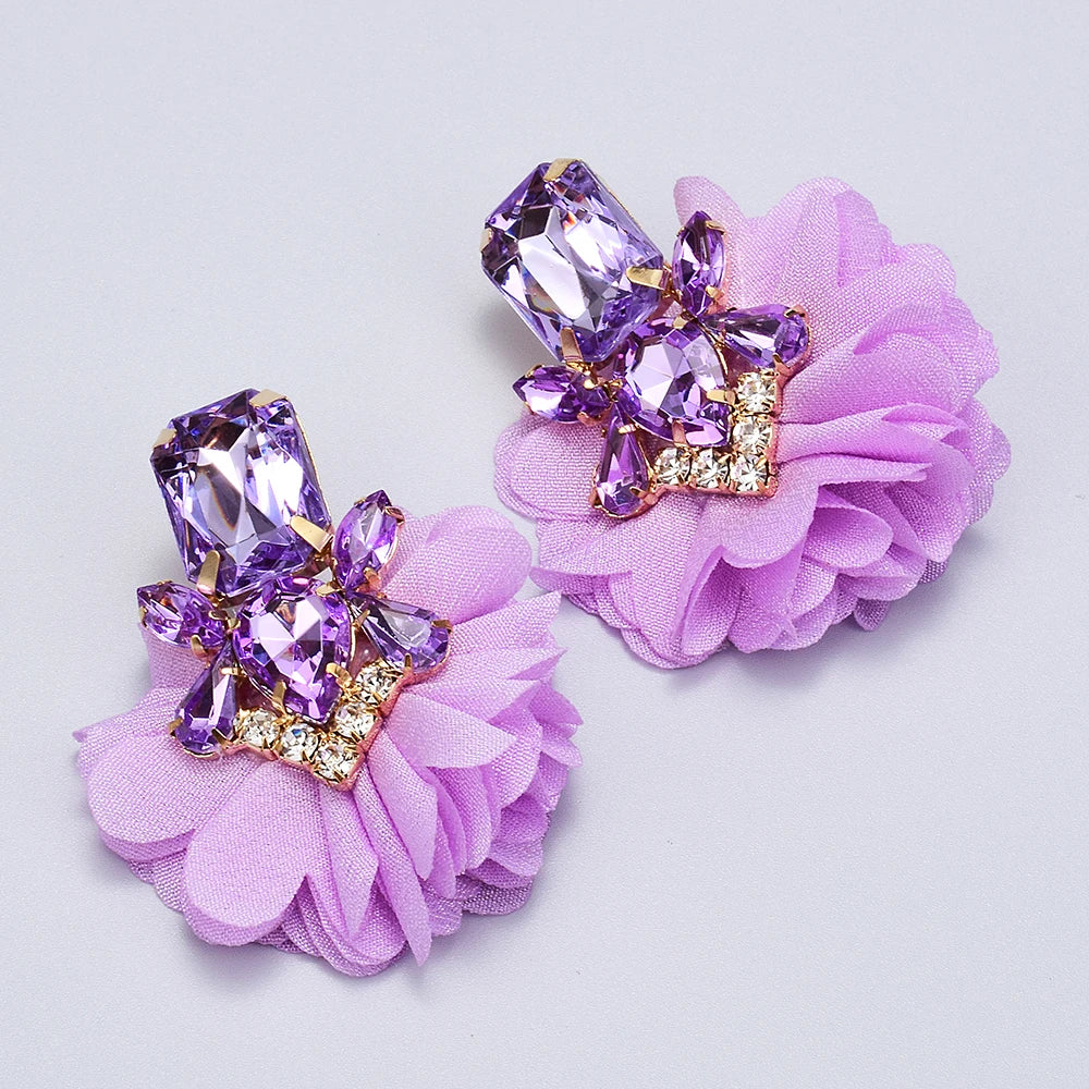 Vintage Handmade Earrings Bohemian Cute Flower Luxury Beads Drop Earrings Wedding Jewelry Accessories For Women Girls