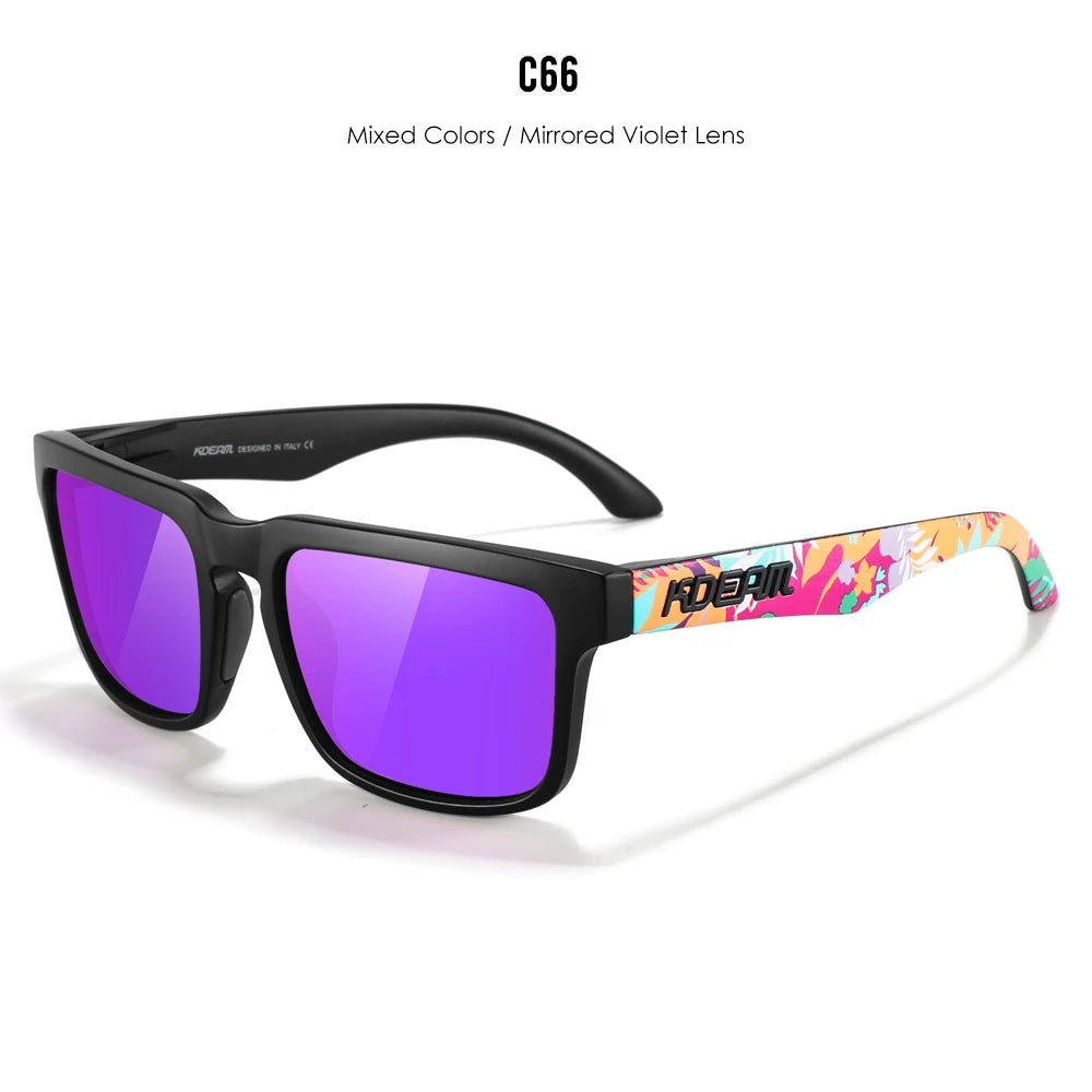 KDEAM Sleek Square Style Suits For Women And Men Fishing Sunglasses Polarized Vibrant Colors Three Dimensional Sunglass