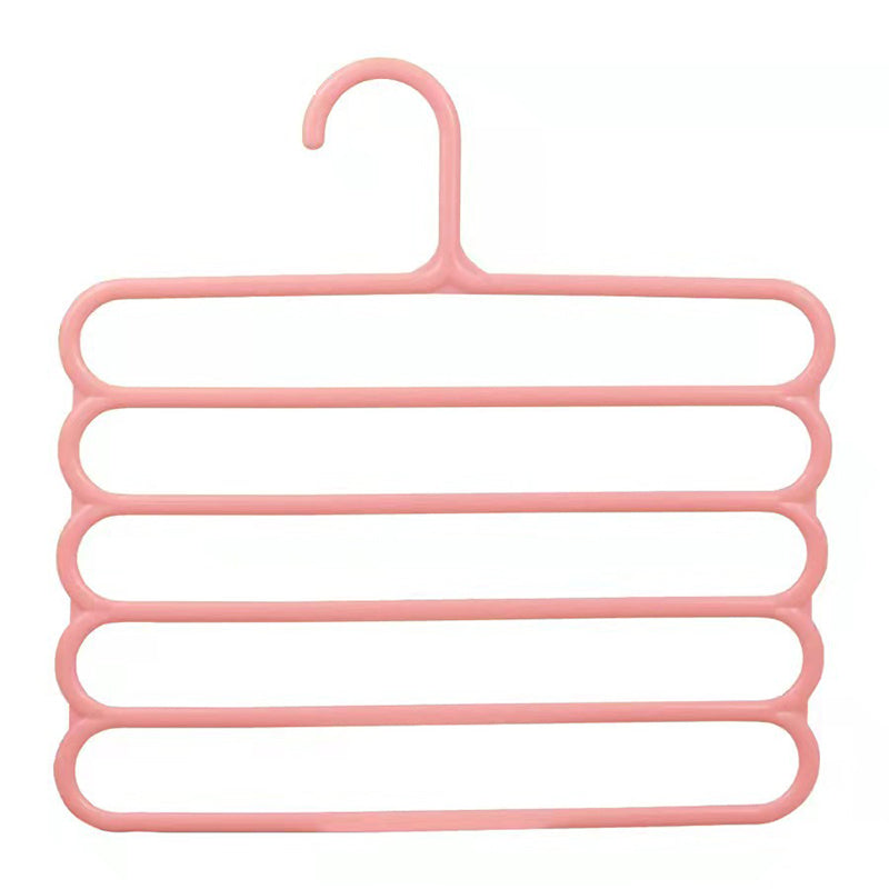 Clothes Hangers Trousers Hangers Holders Closet Storage Organizers 5 Layers Pants Towel Scarfs Racks Storage Organization
