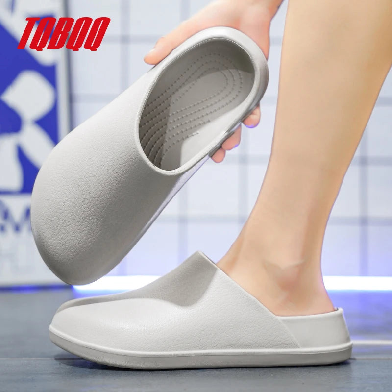 Men's Slippers Couples Garden Clog Women Water Proof Chef Casual Shoe Comfortable Outdoor Sandal for Pet Workers