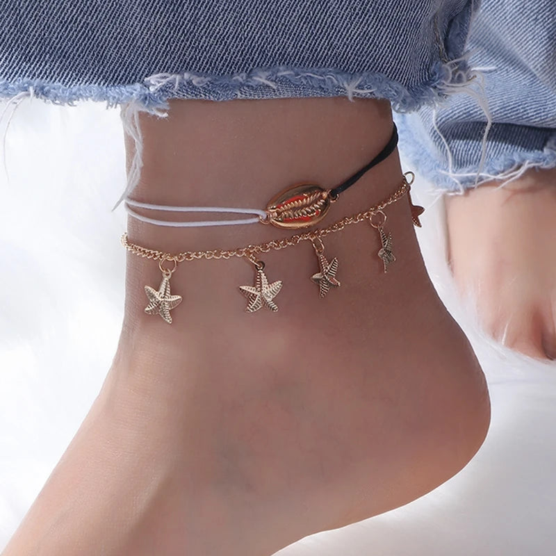 Bohemian Handmade Beads Anklets Embroidery Braided Ankle Bracelets Summer Beach On Leg Foot Chain Female Girls Jewelry Gifts