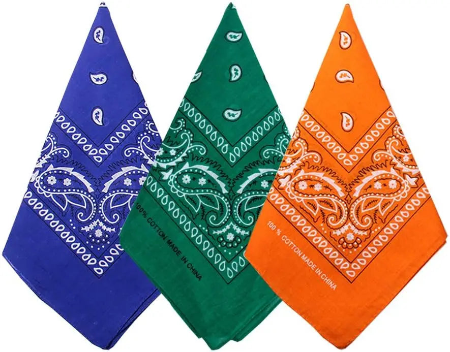 3 Pack Paisley Pattern Bandanas Face Mask Square Scarf Wristband Headwear Outdoor Sports Scarf Riding Camping Cycling Headscarf