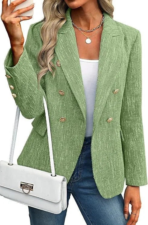 2026 Women's New Fashion Trend Temperament Basic Slim Slim Versatile Suit Solid Color Simple Office Commuter Suit Women's Suit