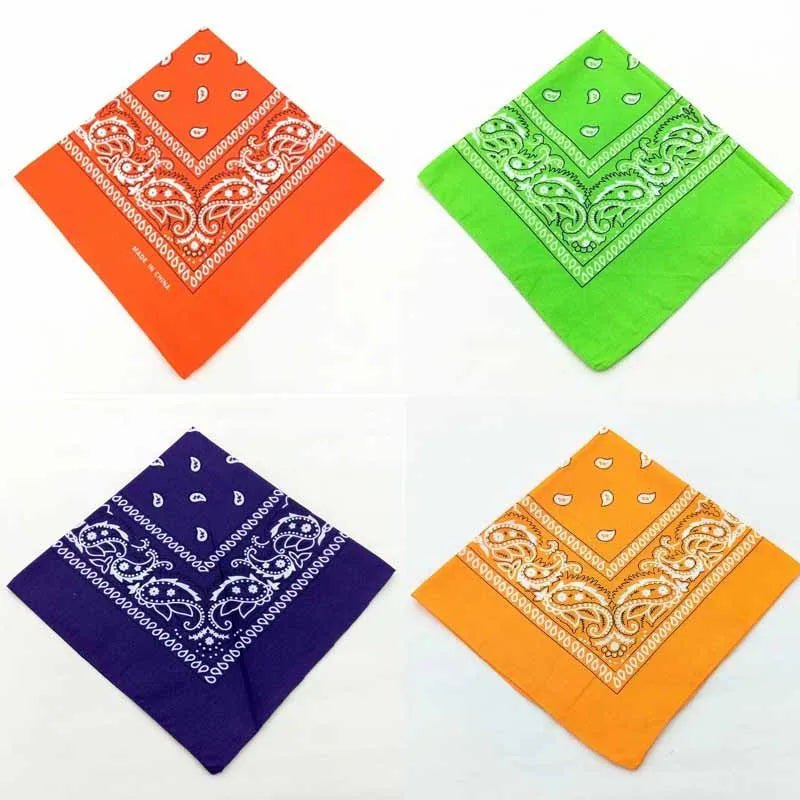 Fashion Hip Hop  Bandana Square Scarf Cowboy Cashew Black Red Paisley Headband Print For Women/Men/Boys/Girls