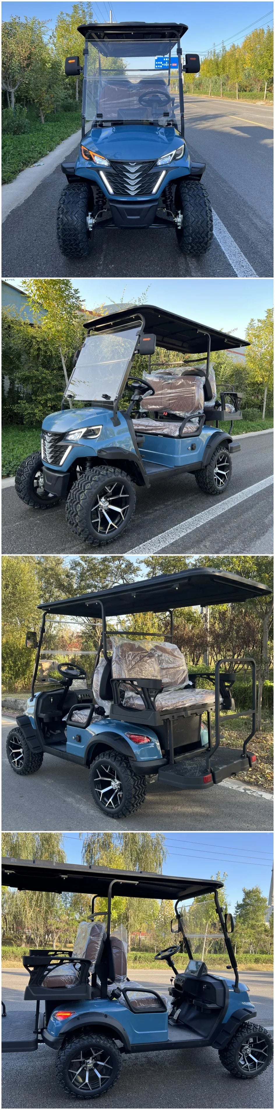 Brand New 4-Wheel High-Speed 60V Lithium Battery Mini Electric 2 4-Seater Lift Off-Road Vehicle Classic Golf Cart With Bumper