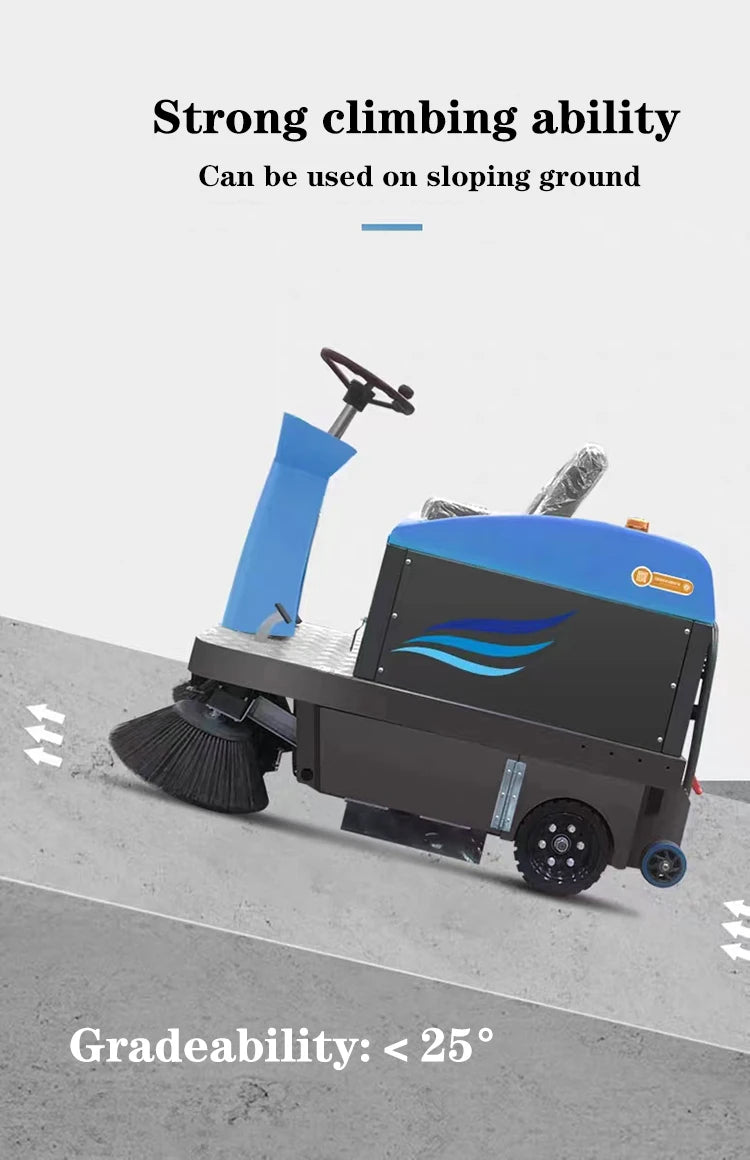 CleanHorse X2 Industrial Automatic Vacuum Drive Auto Floor Sweeper Machine Ride on Electric Street Road Sweeper