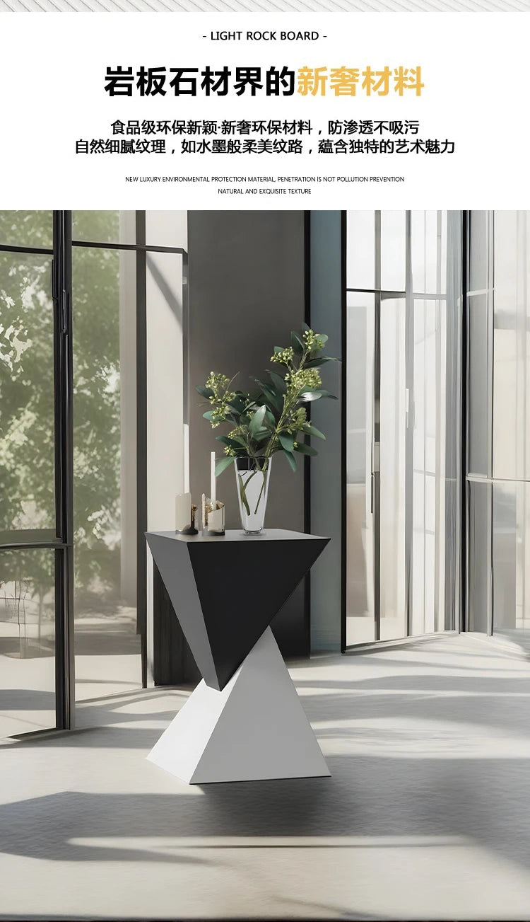 Metal Luxury Sofa Side Table  Minimalist Bedroom Nightstand  Stain-Resistant Geometric Tea Table  Modern Corner Stand