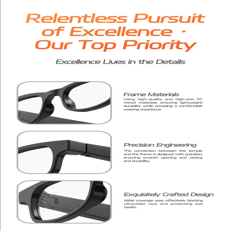 Two lenses Smart Glasses Voice Assistant Bluetooth Call Fashion Glasses Long-lasting battery life Outdoor Sports Sunglasses 2025